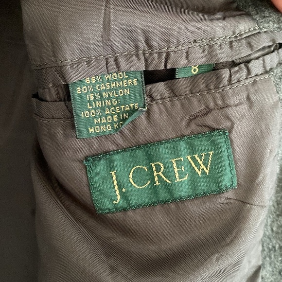 J. Crew Dark Heather Gray Wool Cashmere Blend Coat Blazer size 8 - Picture 8 of 9